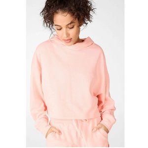 Fabletics Pink Crop Sweater  Eco Conscious Pullover Long Sleeve Sweatshirt XXL